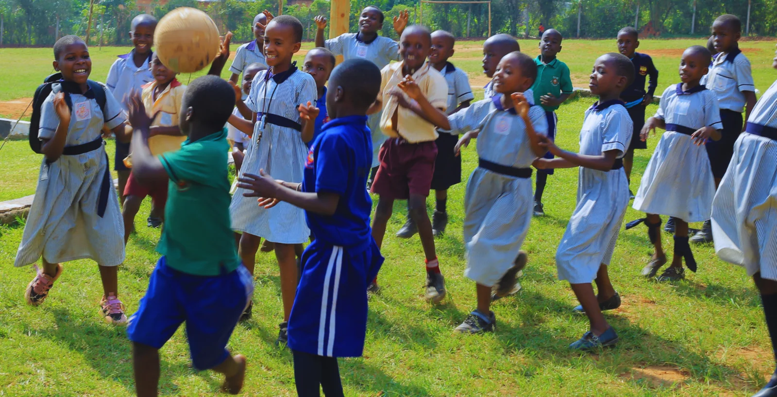 Students playing ball games